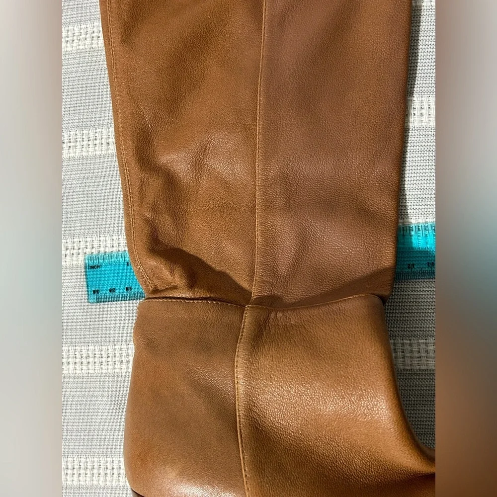 Wynona Leather Boots Tall Silent d  | Sz 39/US 8/8.5 | Carmel Tan Brown - Picture 10 of 16